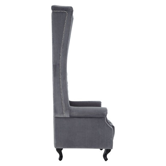 Trento Tall Upholstered Velvet Porter Chair In Grey_3